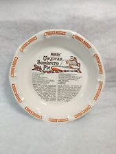 Vintage Watkins Recipe Pie Plate - Mexican Sombrero Pie picture