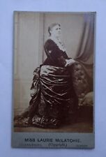 CDV OF MISS LAURIE MCLATCHIE, SCOTTISH TEMPERANCE EVANGELIST BY OULESS OF JERSEY picture