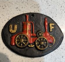 Vintage UF Fire Badge Plaque Emblem for United Fireman's Insurance Co.of Phila picture