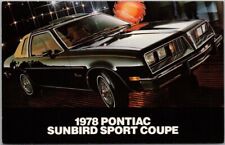 1978 PONTIAC SUNBIRD SPORT COUPE Car Advertising Postcard Black Car / Unused picture