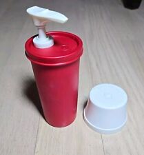 Vintage Tupperware Ketchup Catsup Textured Red Dispenser Camping picnic #1329 picture