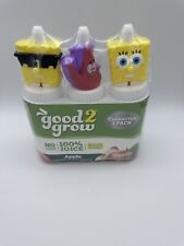 Good 2 Grow Juice Toppers SpongeBob SquarePants Squidward Set with Holder NEW picture