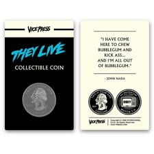 ⚡RARE⚡ 1988 John Carpenter's THEY LIVE Collectible Coin *BRAND NEW* 🪙 picture