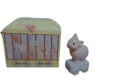 Enesco Precious Moments Birthday Train Pig Three Year Old 1985 Boxed 15954 VTG picture