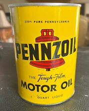 Vintage Pennzoil Z-IP Outboard 30wt. motor oil 1 Qt. Can Sealed Excellent Shape picture