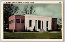 Sylacauga Alabama AL B.B. Comer Memorial Library Vintage Postcard c1940s picture