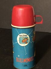 Bullwinkle & Rocky Metal Lunchbox Thermos Rides In Telstar 1963 Holtemp picture