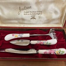 Vintage Judson Forged Stanless Cutlery Cheese Set Sheffield England picture