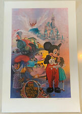 Rare 1988 Disneyland Tokyo 5 Years of Happiness Signed by Charles Boyer w/ CoA picture