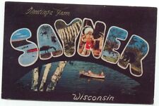 Greetings From Sayner WI Postcard Wisconsin picture