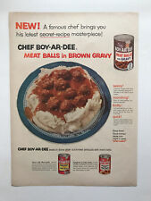 1953 Chef Boy-Ar-Dee Meat Balls In Gravy,  Englander Mattress Vintage Print Ads picture