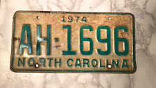 Vintage 1974 North Carolina License Plate picture