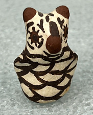 Vintage Zuni Pueblo NELLIE BICA Pottery Owl Figurine, Miniature Dollhouse, N.B. picture