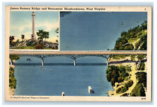 1948 James Rumsey Bridge and Monument Shepherdstown West Virginia WV Postcard picture