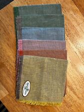 vintage irish linen napkins - set of 6 - various colors - with fringe - MWT picture