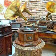 Antique Look Gramophone Functional Working Phonograph win-up record Play Gifts picture