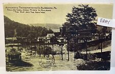 1910 BLOSSBURG PA. RARE HAULING COAL FROM MINES BY ELEVATED RAILWAY NEW POSTCARD picture
