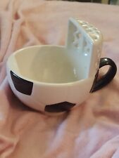 Soccer Ball & Net Mug/Dish Coffee Cup Soup Bowl Maxi's Creations Black White picture