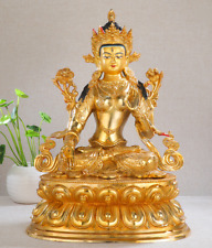 18'' Tibetan Buddhism White Tara Buddha Bronze 24k gilt Statue picture