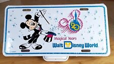 Vtg Walt  Disney World 20 Magical Years Mickey Mouse Tin License Plate Tag New picture