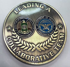 dual cia dept of defense national space security task force challenge coin w/coa picture