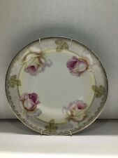 PV Vessra Hand Painted 12 “ plate made in Germany  Early 1900’s With Wall Hanger picture