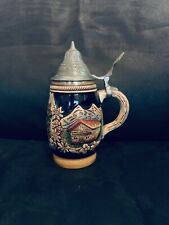 Salzburg 17cm Hand Painted Ceramic Deco Beer Mug Vintage Stone Germany picture