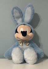DISNEY Store 15” Mickey Mouse Blue Easter Bunny Plaid Pants & Bow Tie Plush picture