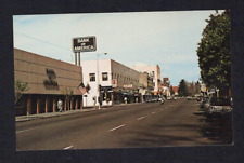 Chico CA California Street Bank of America Sign US Flag Butte County Postcard picture