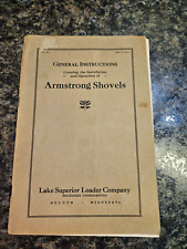 1919 General Instructions Book Armstrong Shovels Lake Superior Loader Co. (1345) picture