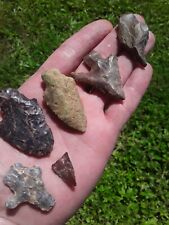 6 Native American Arrowheads Authentic Pre 1600 drill tool Collection Lot picture