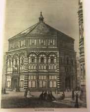 1883 magazine engraving ~ BAPTISTRY AT FLORENCE Italy picture