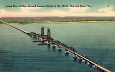 James River Bridge 2nd Longest Bridge In The World Postcard March Posted picture