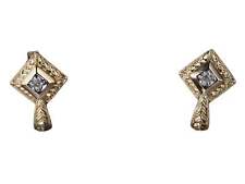 10k yellow gold diamond earrings picture