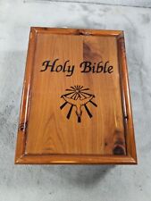Holy Bible Dove of Peace King James Version in Cedar Engraved Box picture