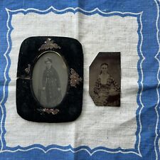 Antique Tintype Photo Lot Two Victorian Photographs Of Women 1800s picture
