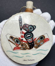 Israel Shotridge Collection Handmade Drum Ornament Alaskan Native picture