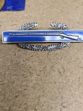 Antique WWII U.S. Rifleman Pin Sterling Silver with Blue Enamel - 3