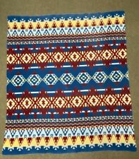 VINTAGE INDIAN NATIVE AMERICAN PATTERN BEACON STYLE CAMP BLANKET   70 x 62 picture