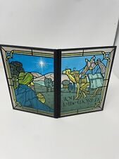 Vtg Joy To The World Wisemen Camel Christmas Yorkcraft Stained Glass  10x7 +* picture