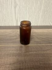 Small Vintage Amber Glass Jar  picture
