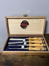 VTG Freud 4pc Professional Woodworking Chisel Set in Case WC-104 ~ Made In ITALY picture