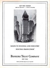 VINTAGE 1945 BANKERS TRUST COMPANY NEW YORK WWII ERA WAR BONDS PRINT AD picture