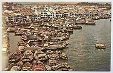 Singapore River Scene Aerial Photo Postcard, Vintage Unposted Card, Tonkongs picture