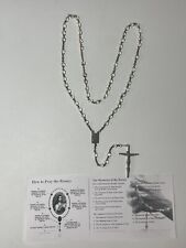 Vintage Rosary Clear Cut Glass Needs Repair picture