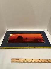 Erskine and Nancy Wood Enwood Gallery Oregon  Coast Sunset Signed Matted picture