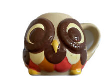 Mesa Home Products Owl Coffee Mug 3D Hand Painted Brown Tan Orange Tea Cup China picture