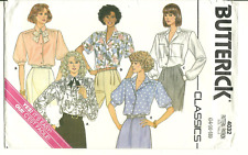 Vintage Butterick Classics Sewing Pattern 4032 Ladies Blouse Size 14,16,18 UC FF picture