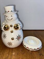 Lenox Snowman Candle Holder  Christmas Winter Tabletop Cozy Lite picture