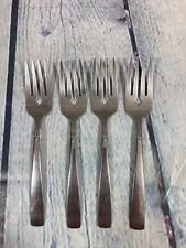 4 Oneida Craft Deluxe Stainless Flatware Salad Forks - 6.25